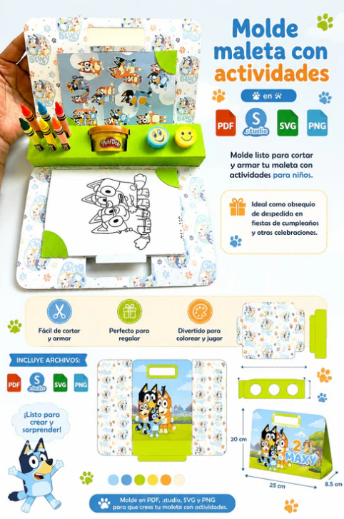 Molde con actividades para niños (Ideal como souvenir)